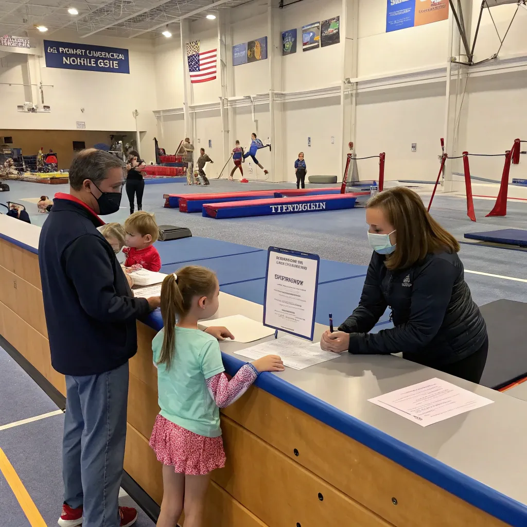 Enrollment process at THORVEXALIS Gymnastics School