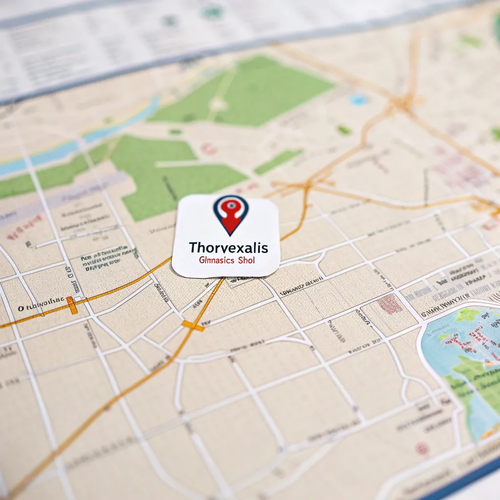 Map showing the location of THORVEXALIS Gymnastics School